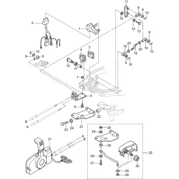 14-3_SHIFT & THROTTLE LINKAGE (EL, PL, PX MODELS)