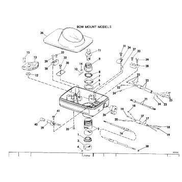 STEERING HOUSING GROUP BOW MOUNT MODELS