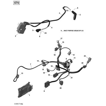 10- Engine Harness and Electronic Module - 570 EFI (Package PRO)