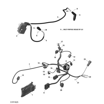 10- Engine Harness and Electronic Module - 1000R EFI (Outlander Except Package XMR)
