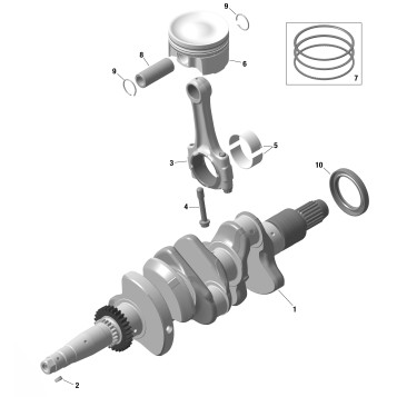 01- ROTAX - Crankshaft and Pistons