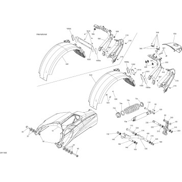 08- Suspension - Rear - Swing Arm / Shock / Fender