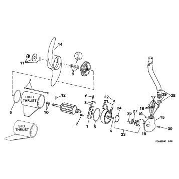 MOTOR & ADAPTER GROUP/24 VOLT -- STANDARD