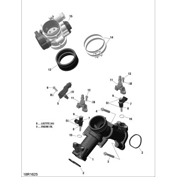 02- Air Intake Manifold and Throttle Body - 1000R EFI