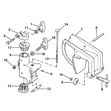 TRANSOM MOUNT STERN BRACKET