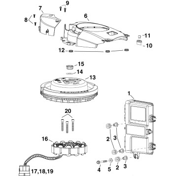 EMM, STATOR, FLYWHEEL