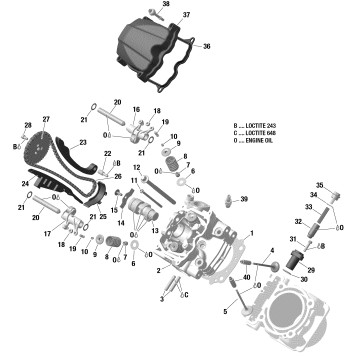 01- Rotax - Cylinder Head, Front