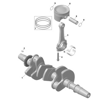 01- Rotax - Crankshaft And Pistons - Turbo - Turbo R