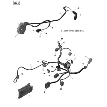 10- Engine Harness and Electronic Module - 570 EFI (Package PRO)
