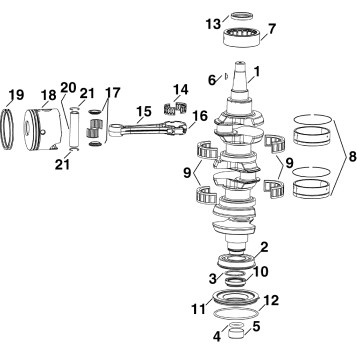 CRANKSHAFT & PISTONS