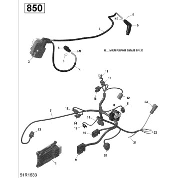 10- Engine Harness and Electronic Module - 850 EFI (Outlander MAX)