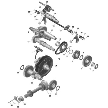 01- ROTAX - Gear Box 2 - 686 818 - Tremec - 2nd Generation