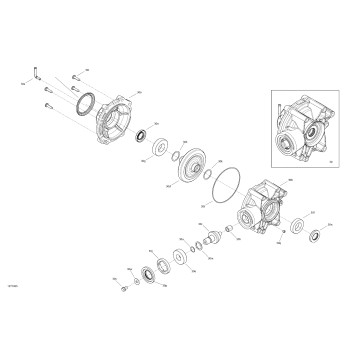 08- Drive, Rear Renegade - Rear Differential - Except Package XMR 1000R