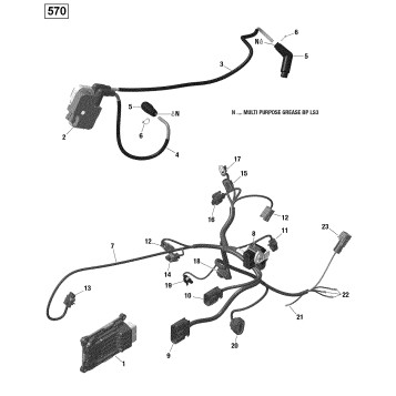 10- Engine Harness and Electronic Module - 570 EFI (Outlander)