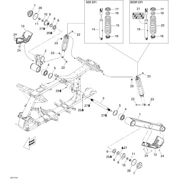 08- Rear Suspension 500 EFI