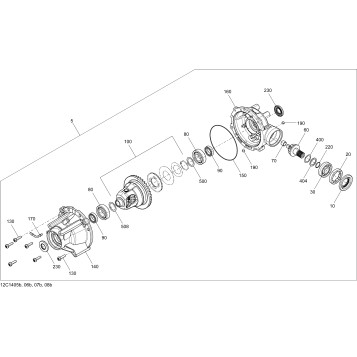 07- Drive System, Front Differential_12C1406b