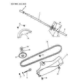 05- Rear Wheel Axle, Chain 170-22