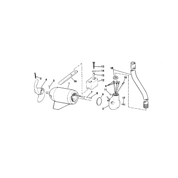 MOTOR AND ADAPTER GROUP/24 VOLT BOW MOUNT