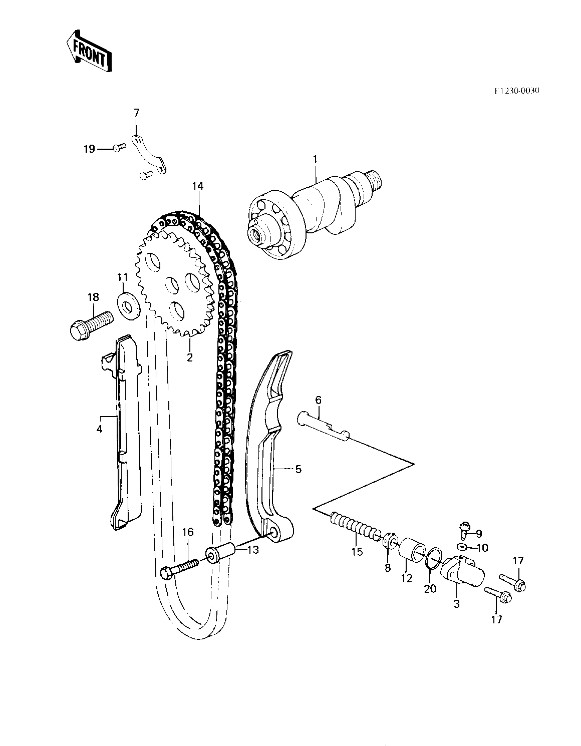 CAMSHAFT/CHAIN/TENSIONER ('83 A2)