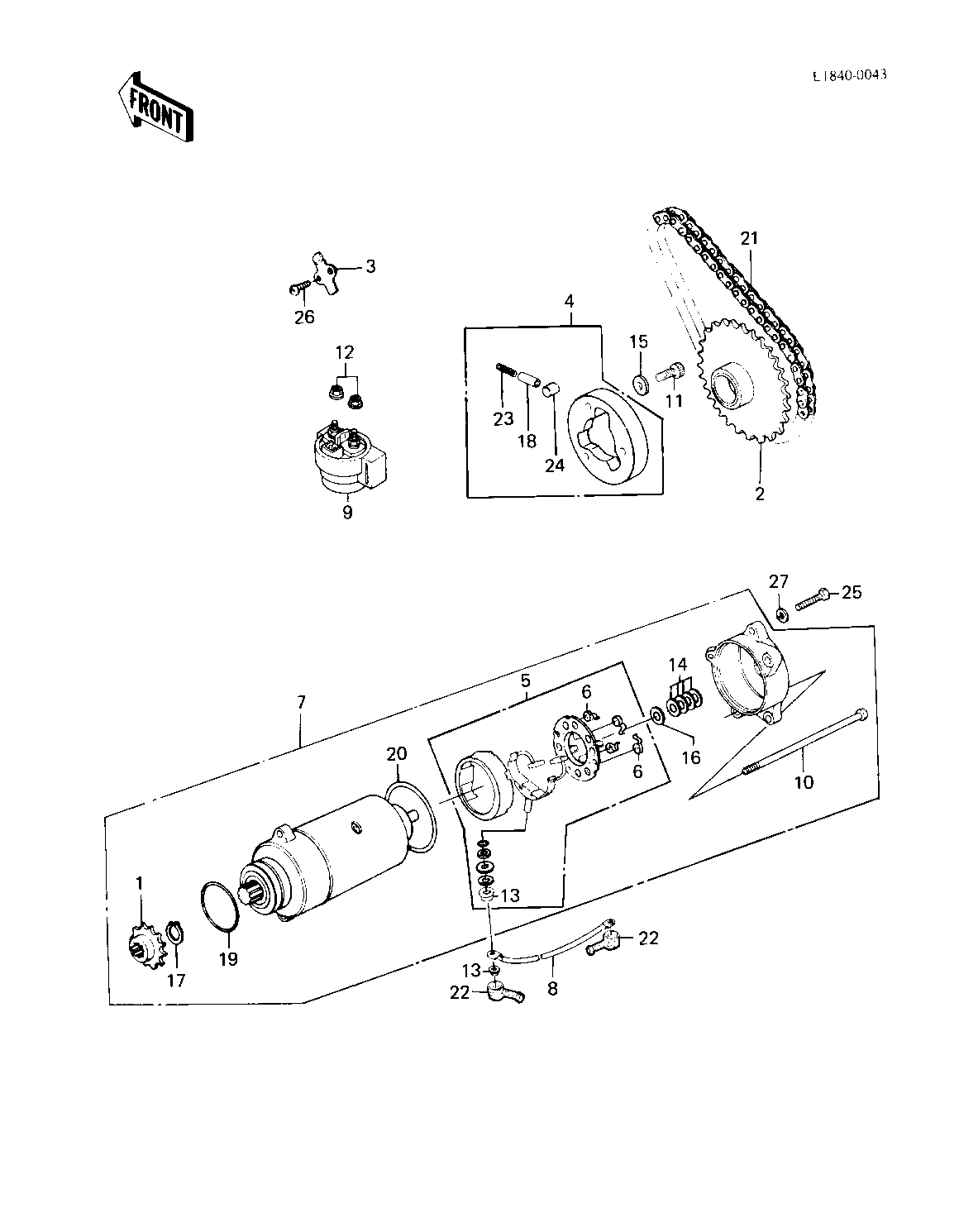 STARTER MOTOR/STARTER CLUTCH ('83 A2)