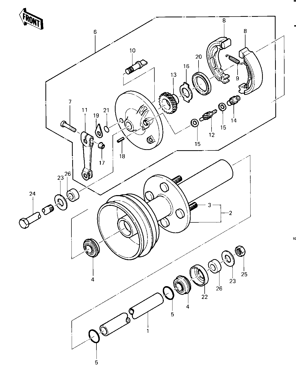 FRONT HUB/BRAKE ('83 A2)