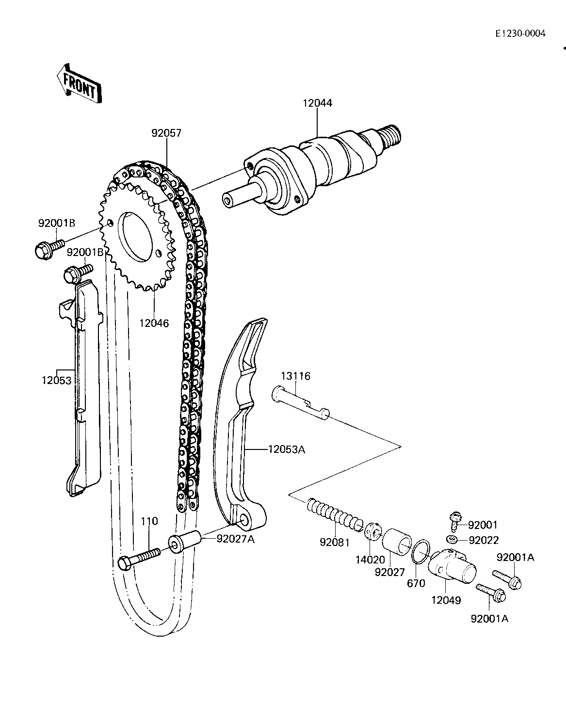 CAMSHAFT/CHAIN/TENSIONER ('81 D2)