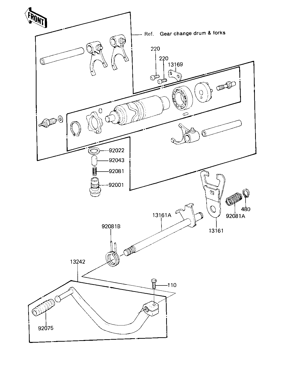 GEAR CHANGE MECHANISM ('81 D2)