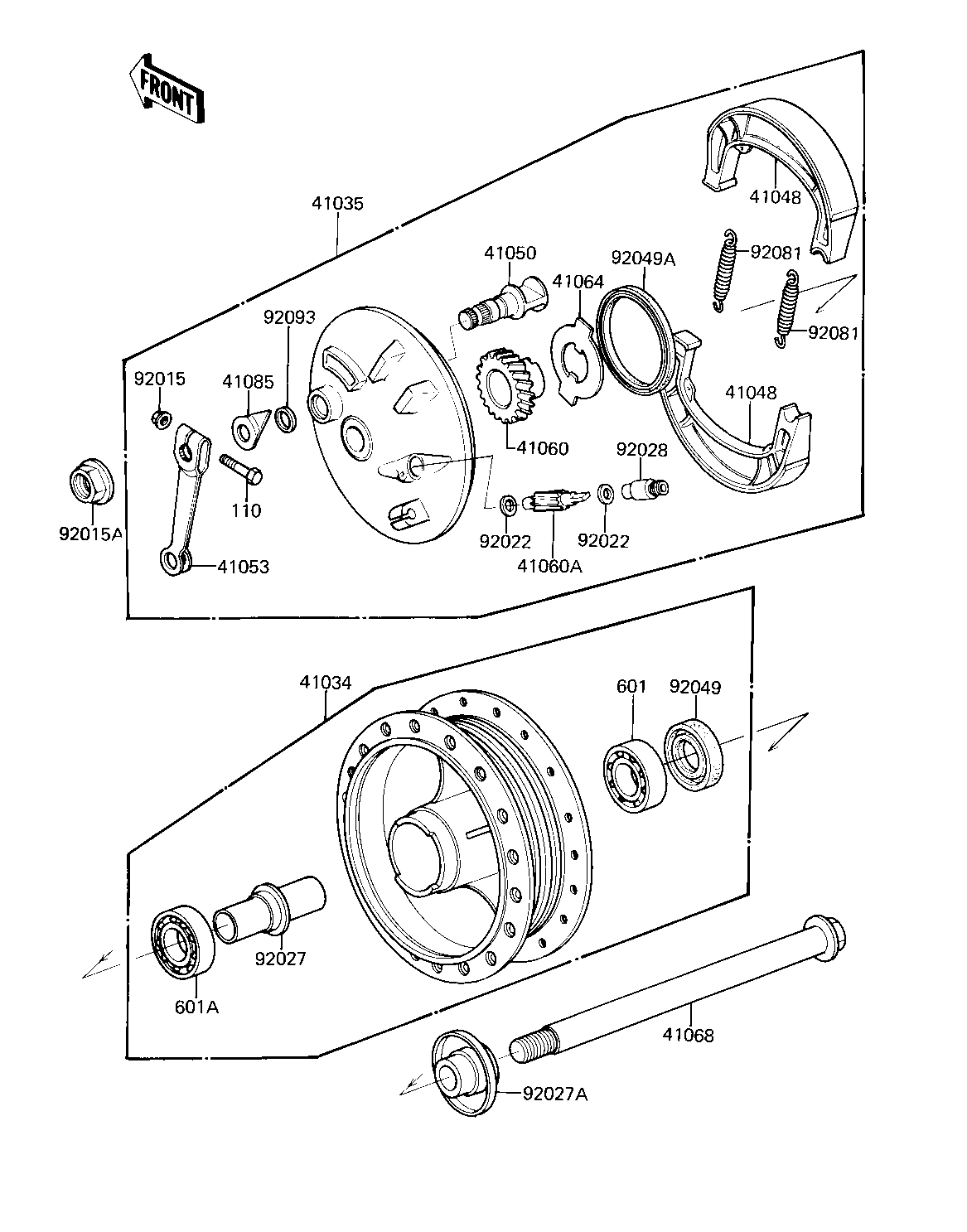 FRONT HUB/BRAKE ('81 D2)