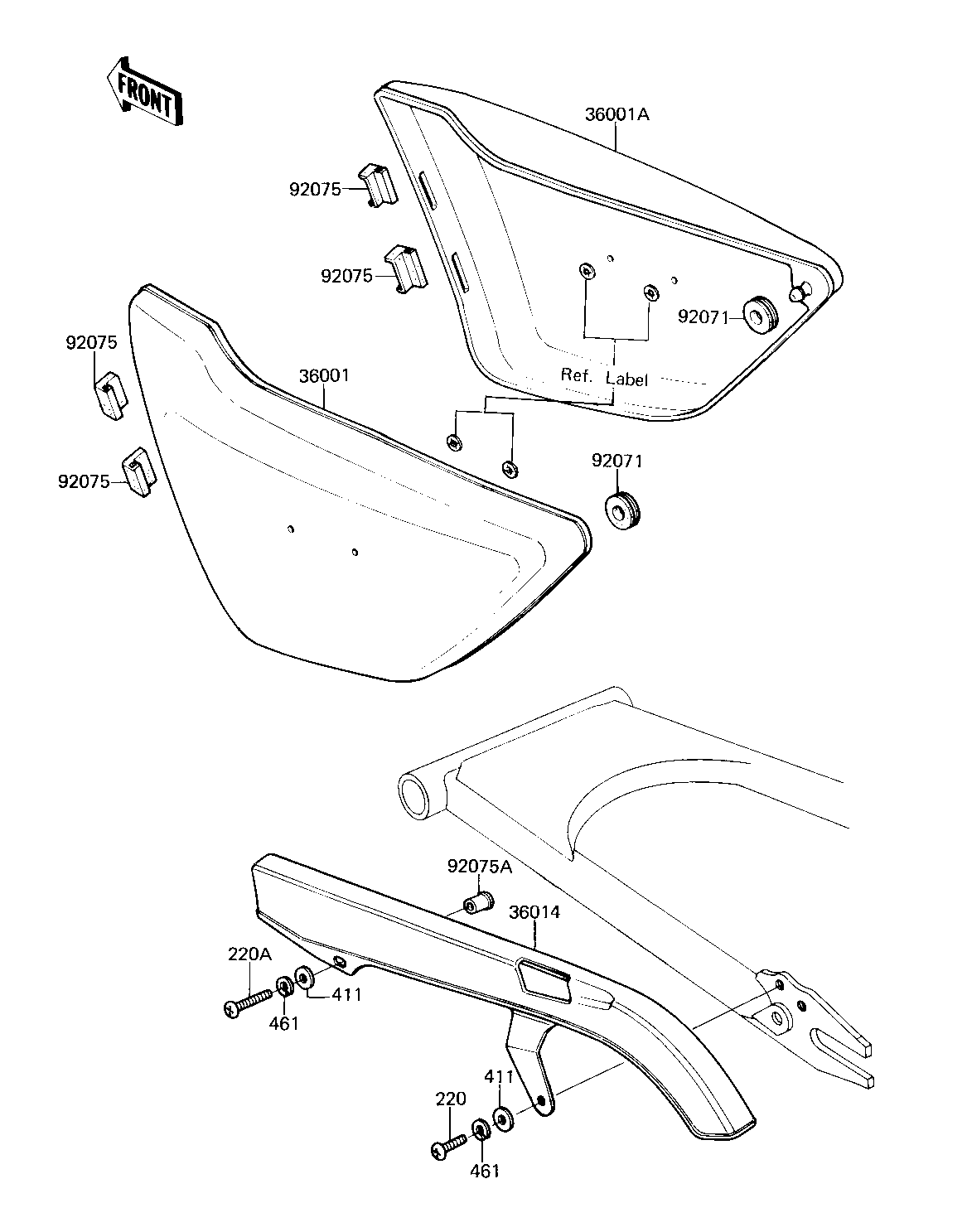 SIDE COVERS/CHAIN COVER ('81 D2)