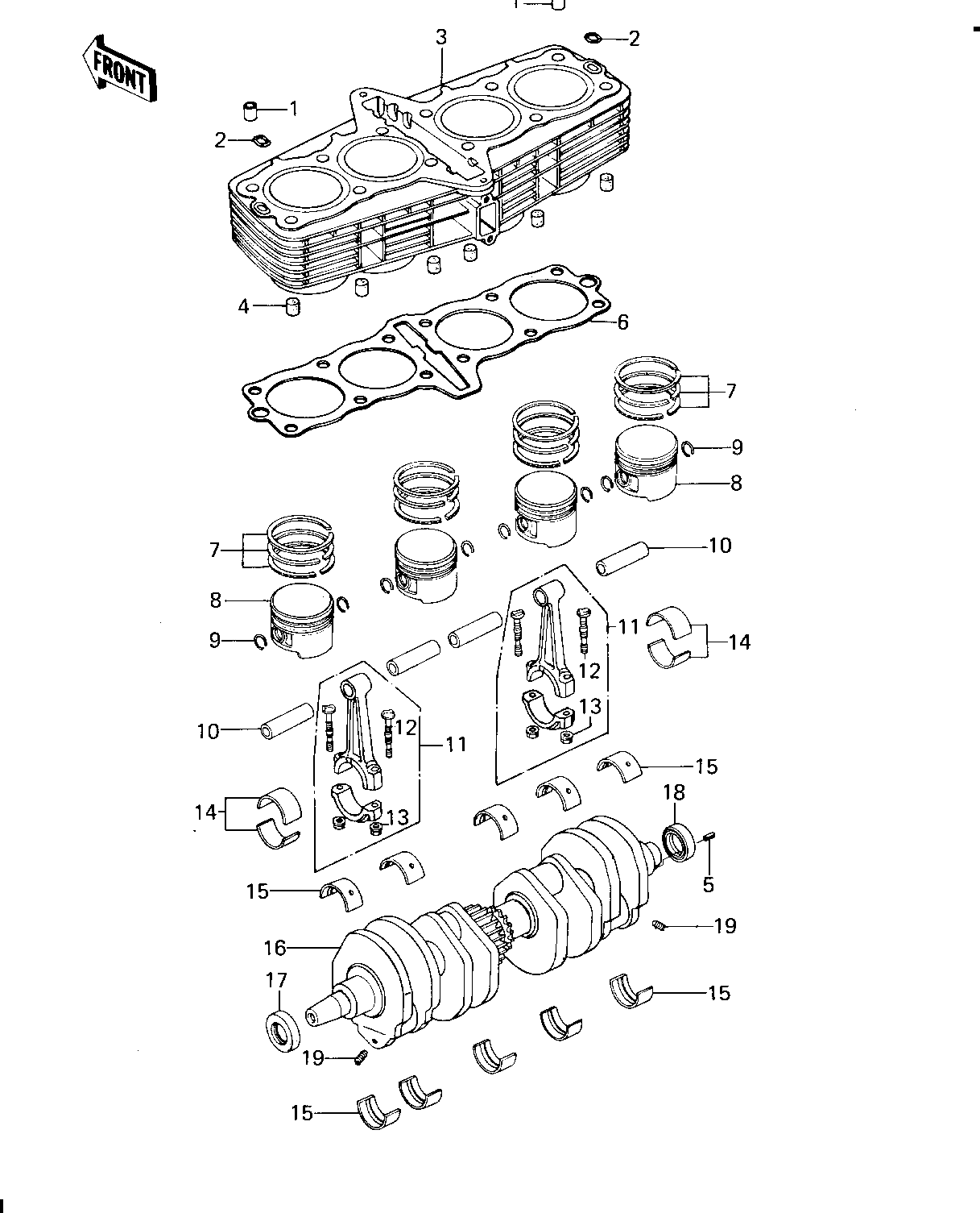 CYLINDER/PISTONS/CRANKSHAFT
