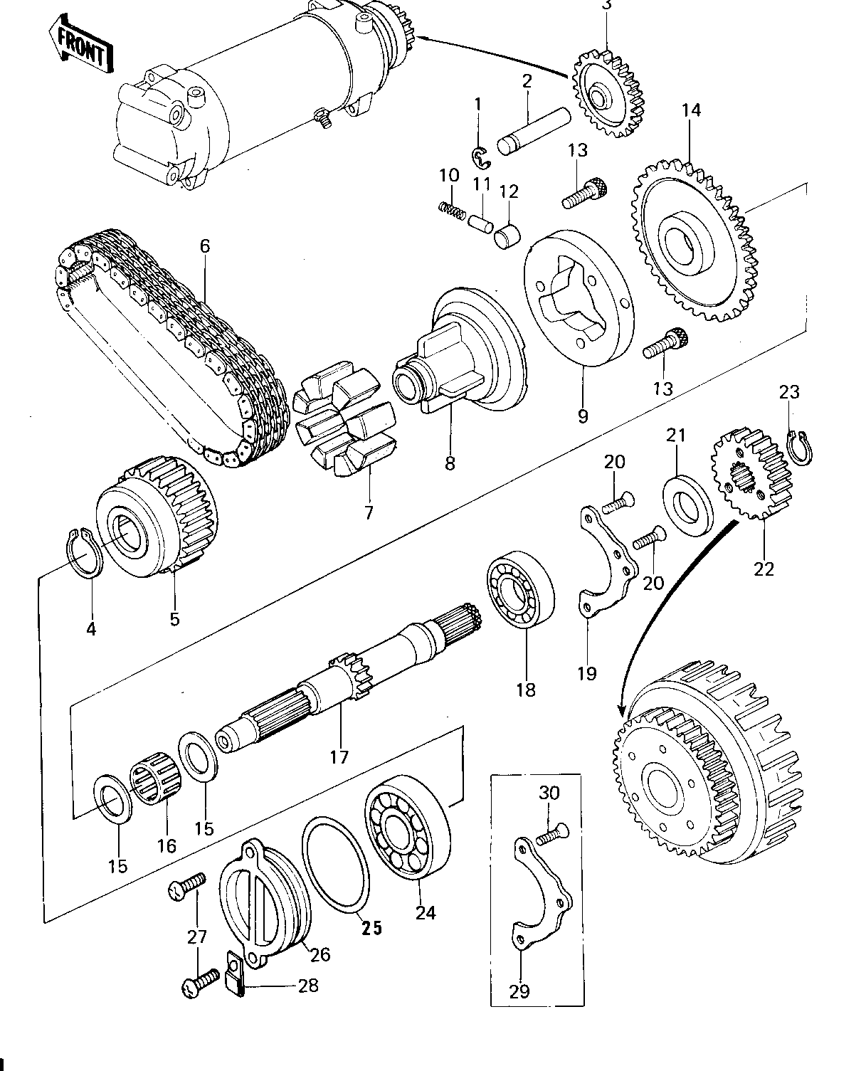 SECONDARY SHAFT/STARTER CLUTCH