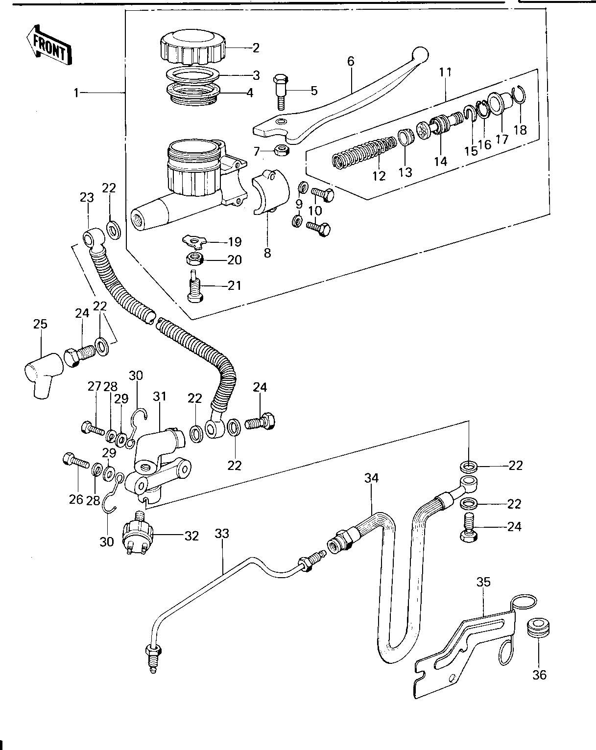 FRONT MASTER CYLINDER (KZ650-B1)