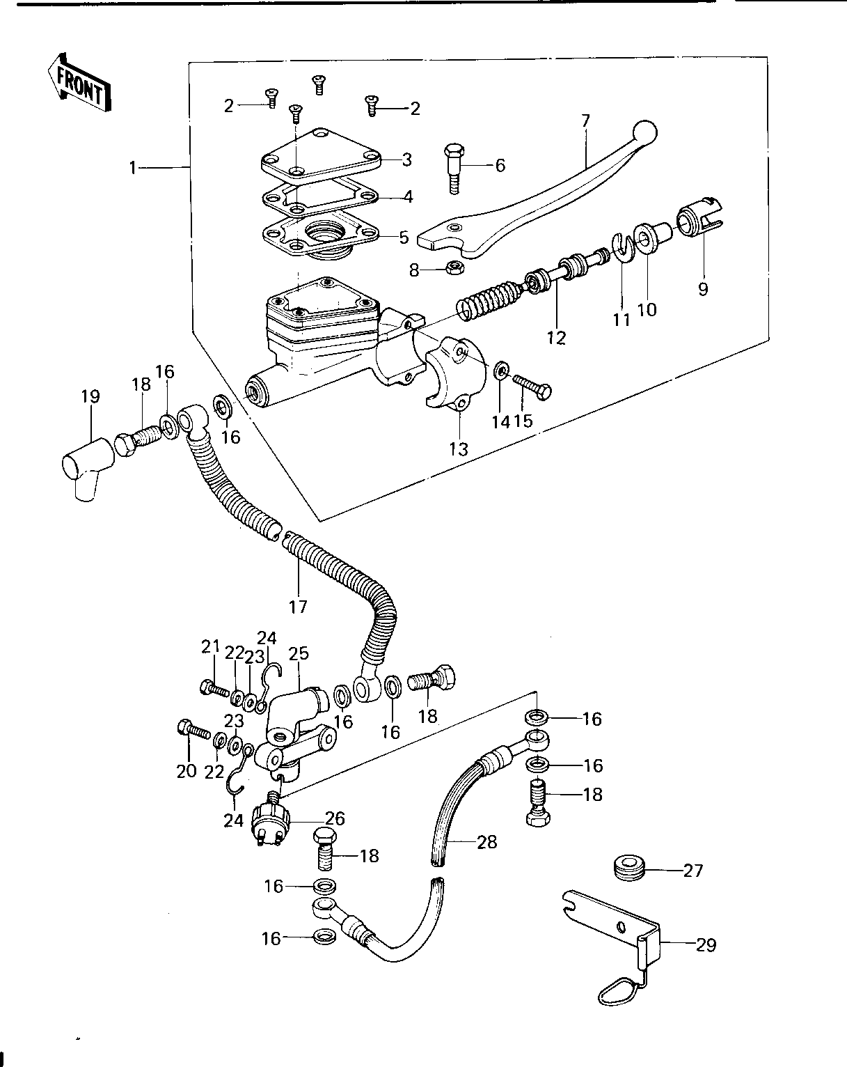 FRONT MASTER CYLINDER (KZ650-B2/B2A/B3)