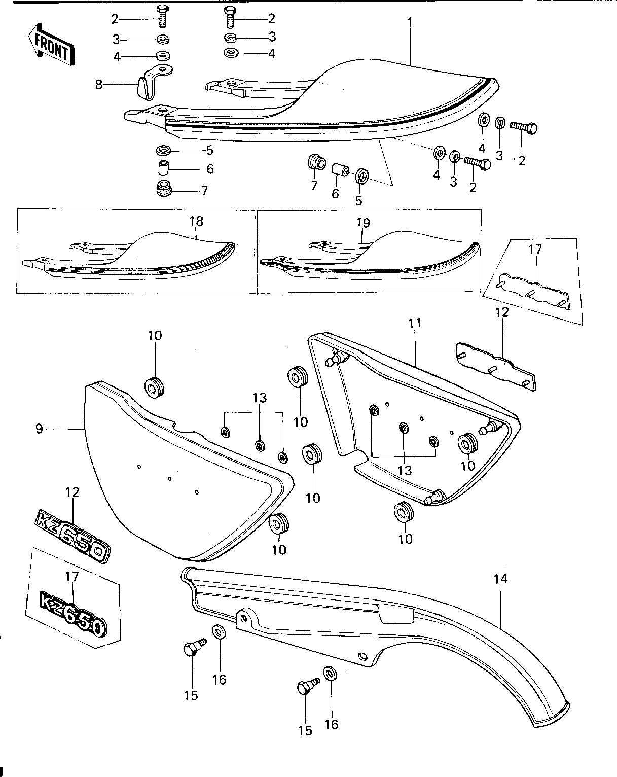 SIDE COVERS/CHAIN COVER/SEAT COVER
