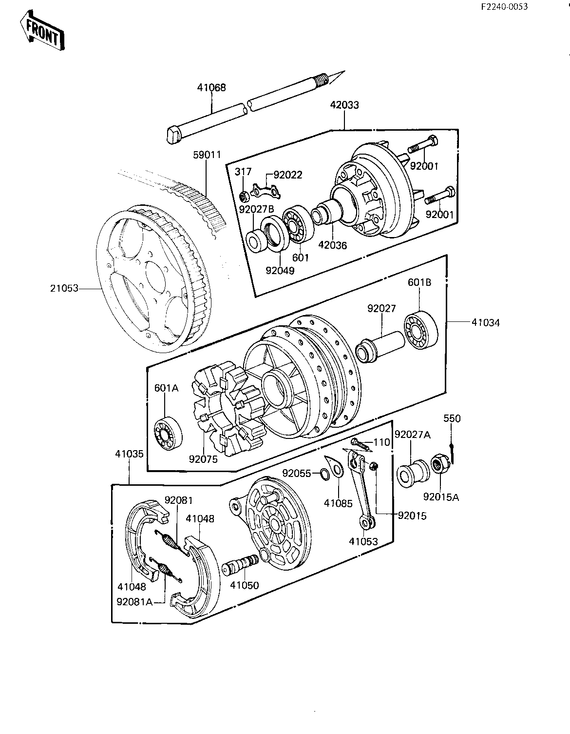 REAR HUB/BRAKE/BELT