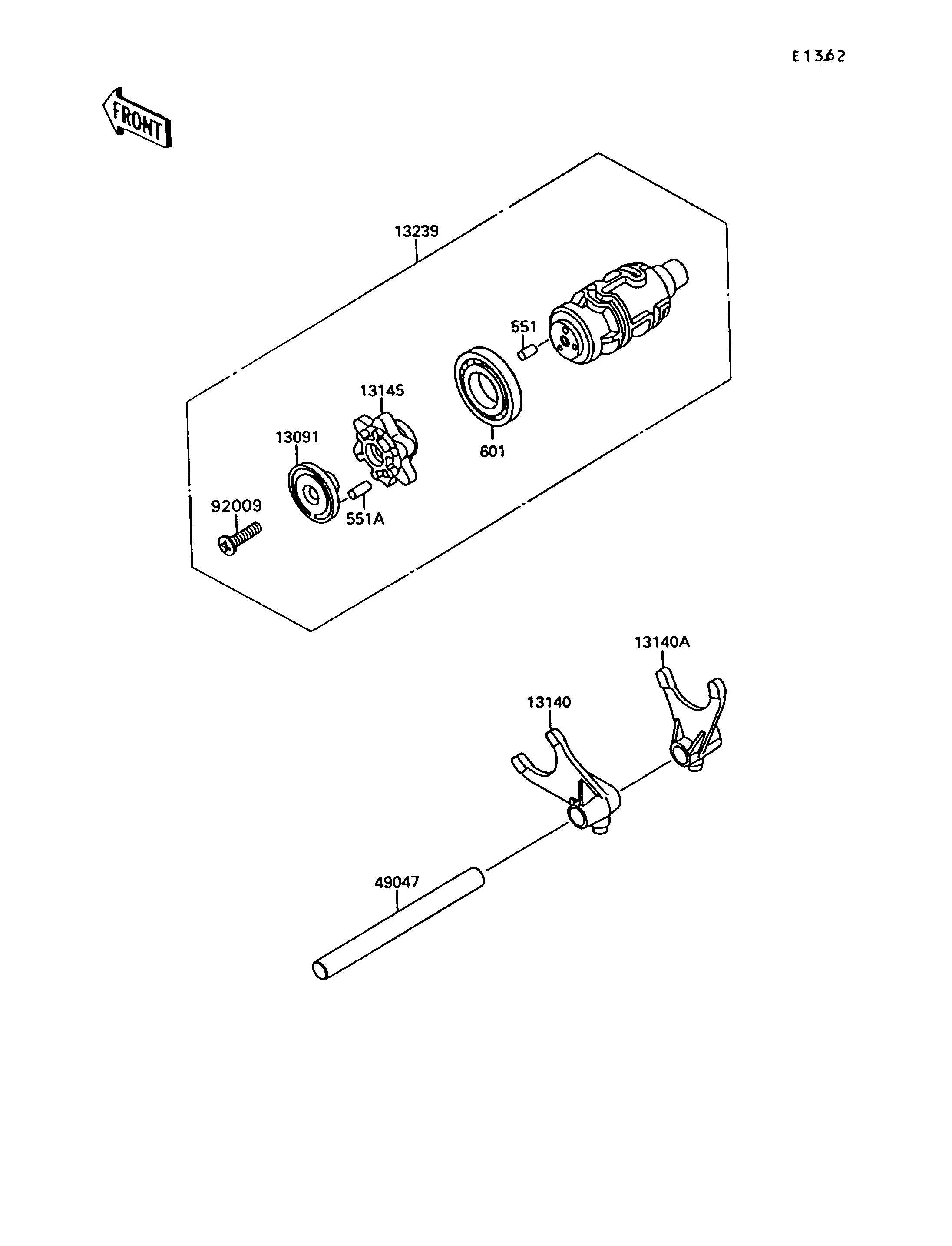 Gear Change Drum/Shift Fork(s)